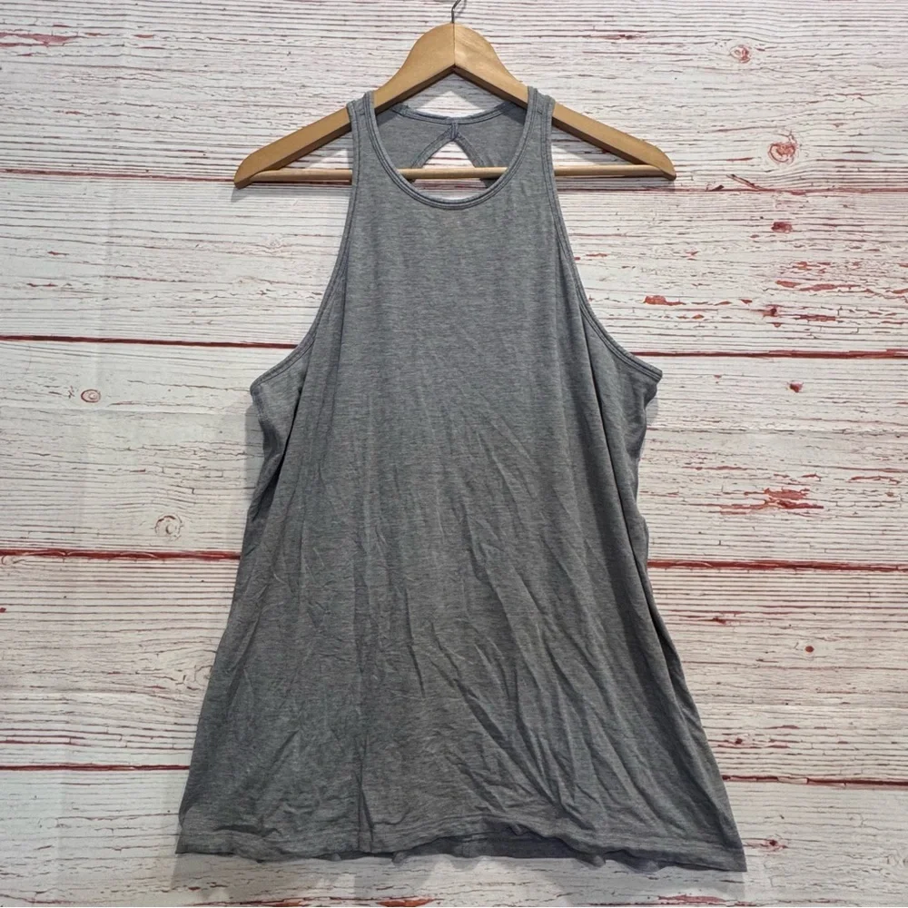 Lululemon Trapeze Twist Tank in Heathered Medium Grey Sz 8